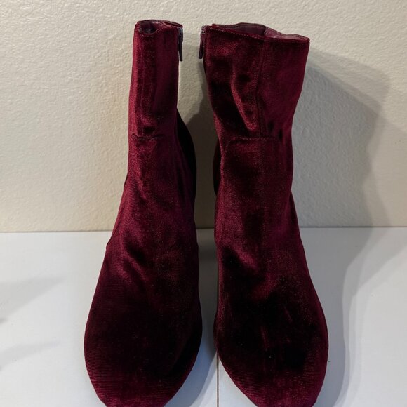 Madden Girl Fancie Burgundy Velvet Boot - Picture 5 of 5